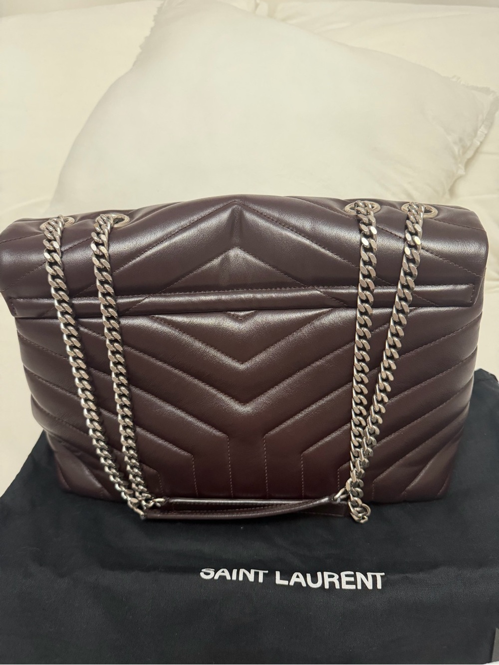 Saint Laurent Black Tulip Loulou Medium Bag: Rare - Picture 4 of 13